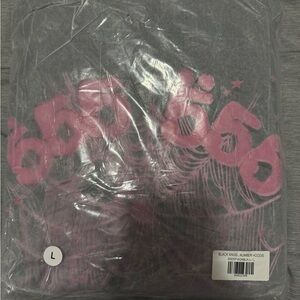 Sp5der Pink Graphic Hoodie